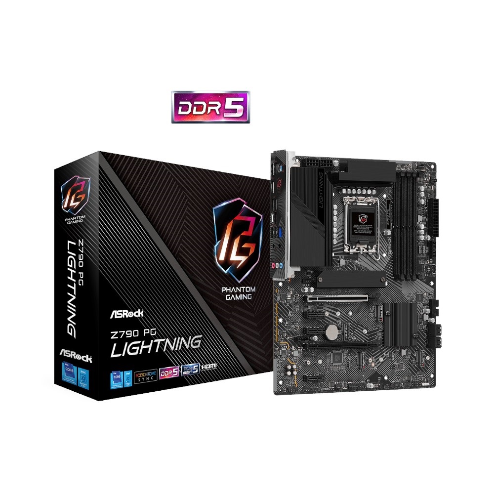 Mainboard Asrock Z790 PG Lightning DDR5 (Intel Z790, Socket LGA1700, ATX, 4 khe RAM DDR5)