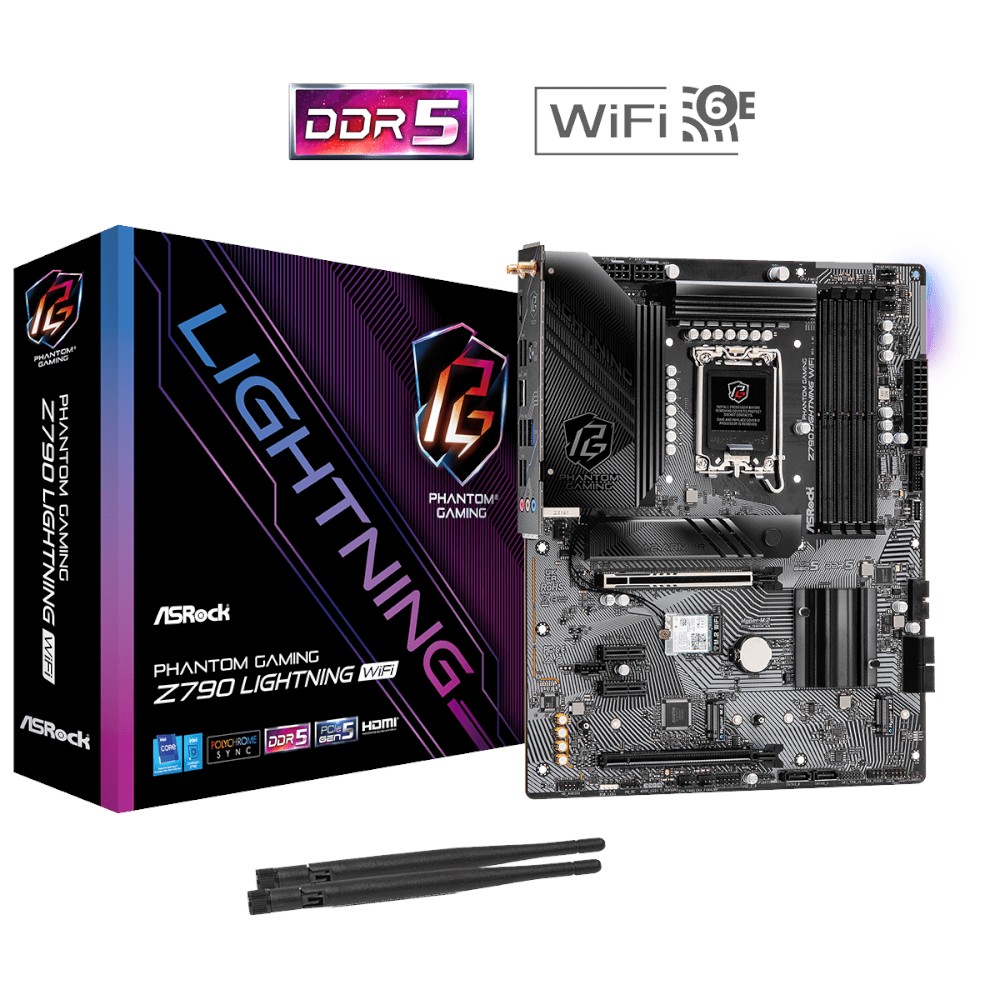 Mainboard Asrock Z790 PG Lightning WIFI DDR5 (Intel Z790, Socket LGA1700, ATX, 4 khe RAM DDR5)