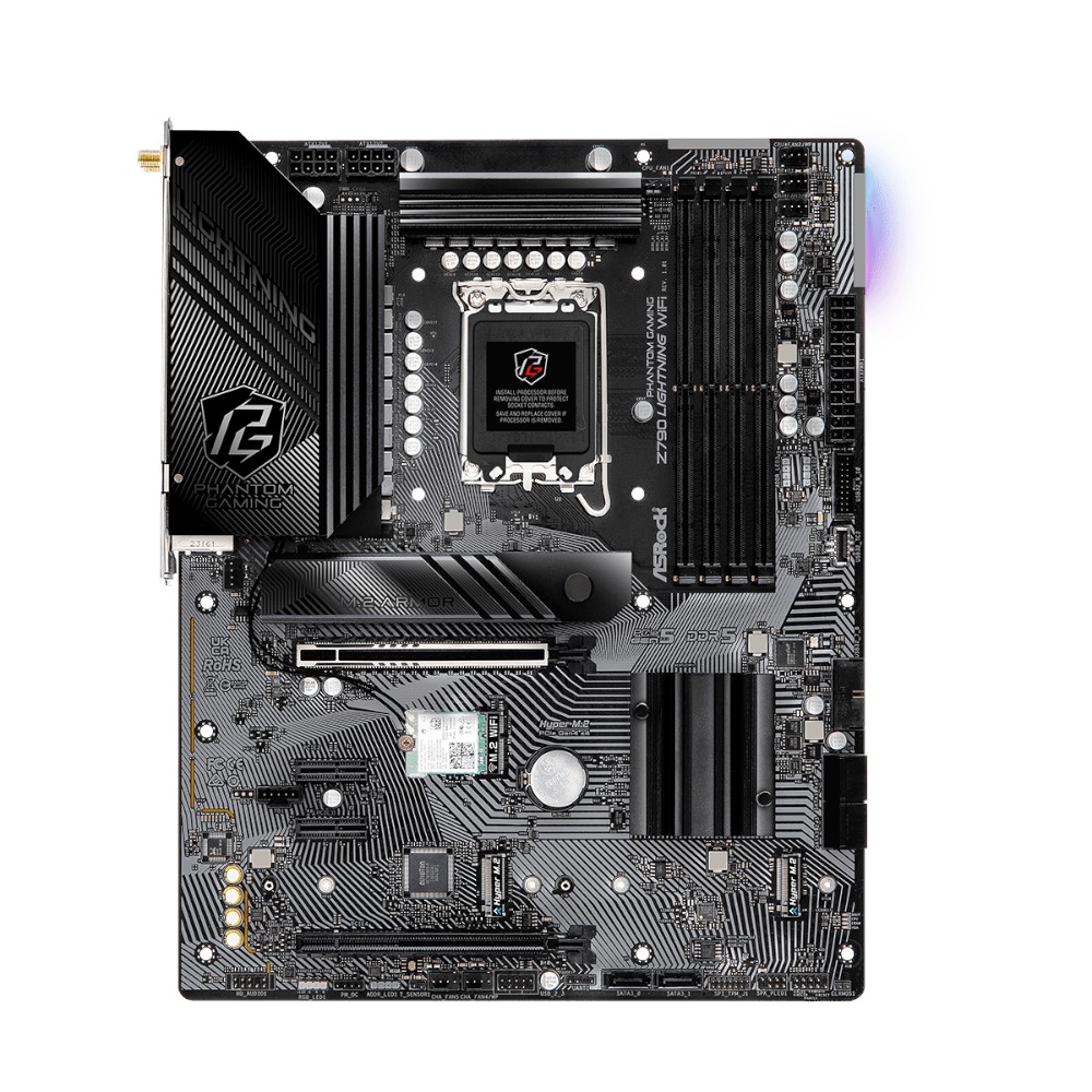 Mainboard Asrock Z790 PG Lightning WIFI DDR5 (Intel Z790, Socket LGA1700, ATX, 4 khe RAM DDR5)