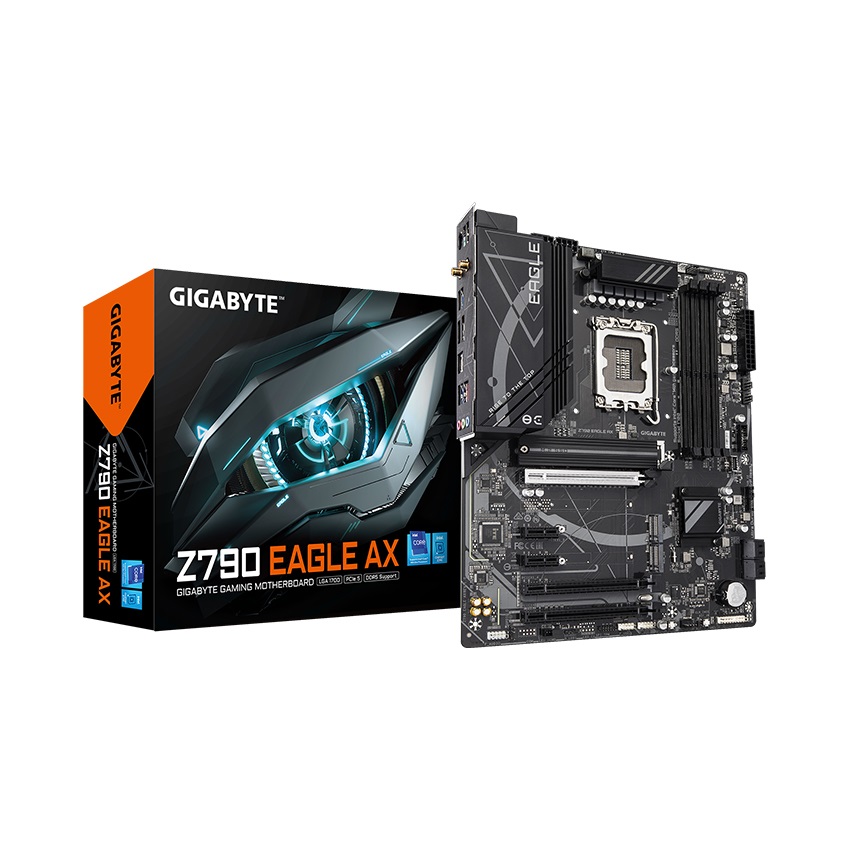  Mainboard GIGABYTE Z790 EAGLE AX WIFI DDR5 (Intel Z790, Socket LGA1700, ATX, 4 khe RAM DDR5)