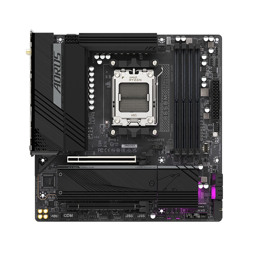 MAINBOARD GIGABYTE B650M AORUS ELITE AX DDR5 WIFI ( AM5, AMD B650 , M-ATX , 4x DDR5)