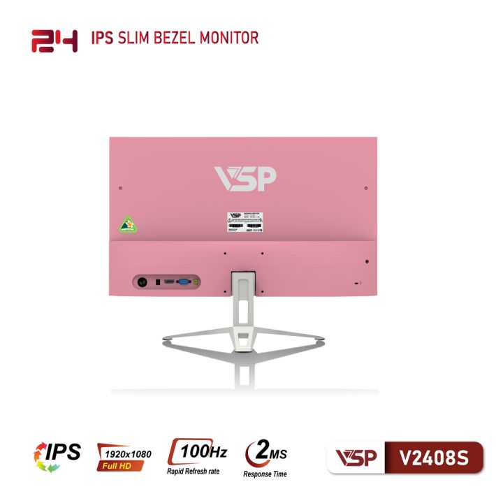 Màn hình VSP V2408S Pink (23.8 inch/FHD/IPS/100Hz/2ms)