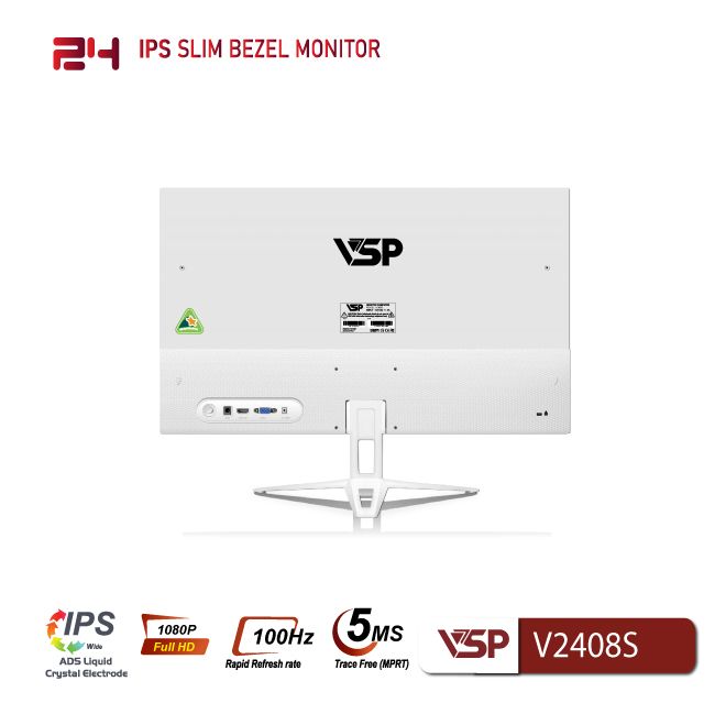 Màn hình VSP V2408S White (23.8 inch/FHD/IPS/100Hz/2ms)
