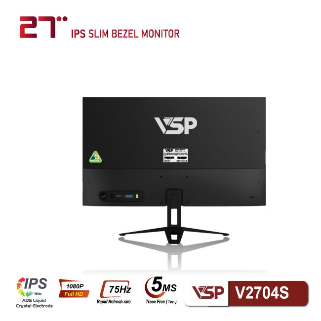 Màn hình VSP V2704S Black (27 inch/FHD/IPS/75Hz/5ms)