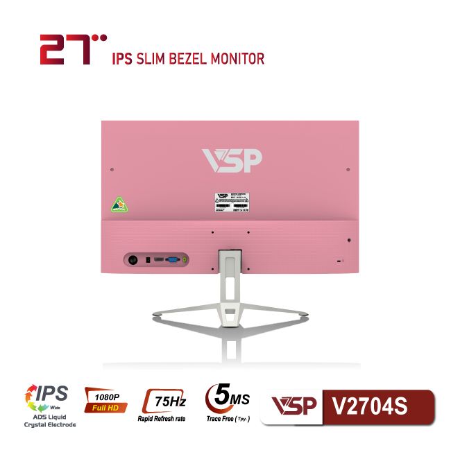 Màn hình VSP V2704S Pink (27 inch/FHD/IPS/75Hz/5ms)