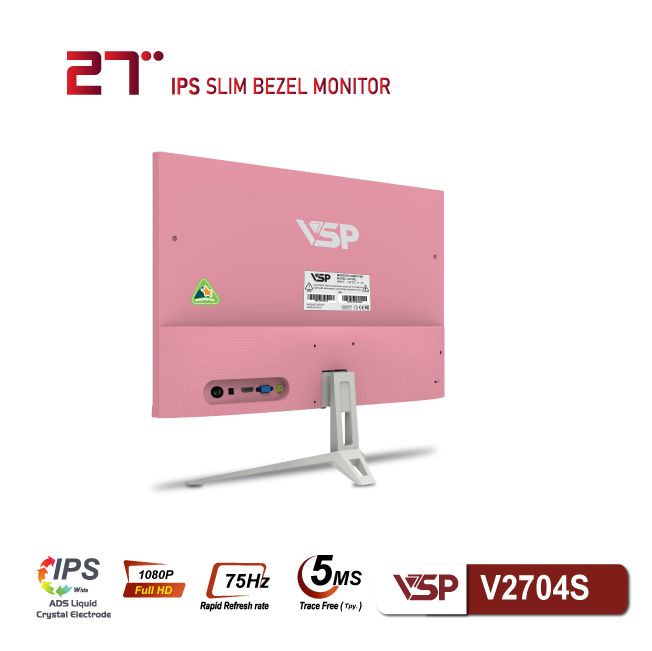 Màn hình VSP V2704S Pink (27 inch/FHD/IPS/75Hz/5ms)