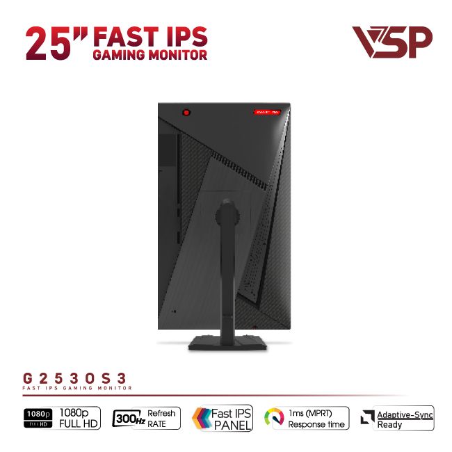 MÀN HÌNH GAMING VSP G2530S3 (24.5 INCH - FULL HD - IPS - 300HZ - 1MS - PHẲNG)