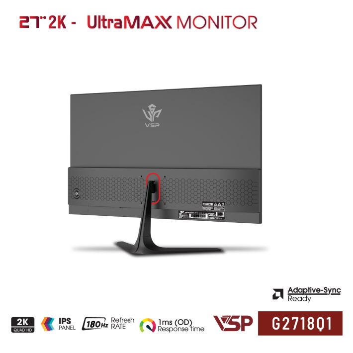 Màn Hình VSP 2K G2718Q1 (27inch | 2K | IPS | 180Hz | Đen)