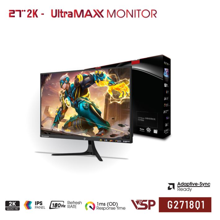 Màn Hình VSP 2K G2718Q1 (27inch | 2K | IPS | 180Hz | Đen)