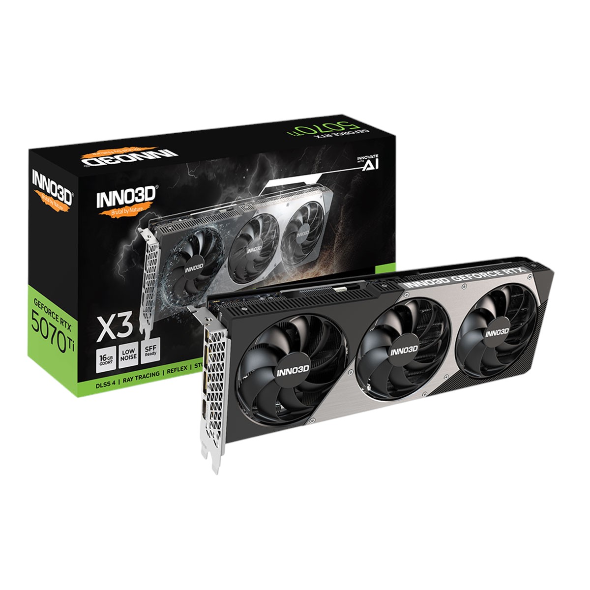 VGA INNO3D GEFORCE RTX 5070 Ti X3 16GB (GDDR7, 256-bit, HDMI +DP, 1x16-pin)