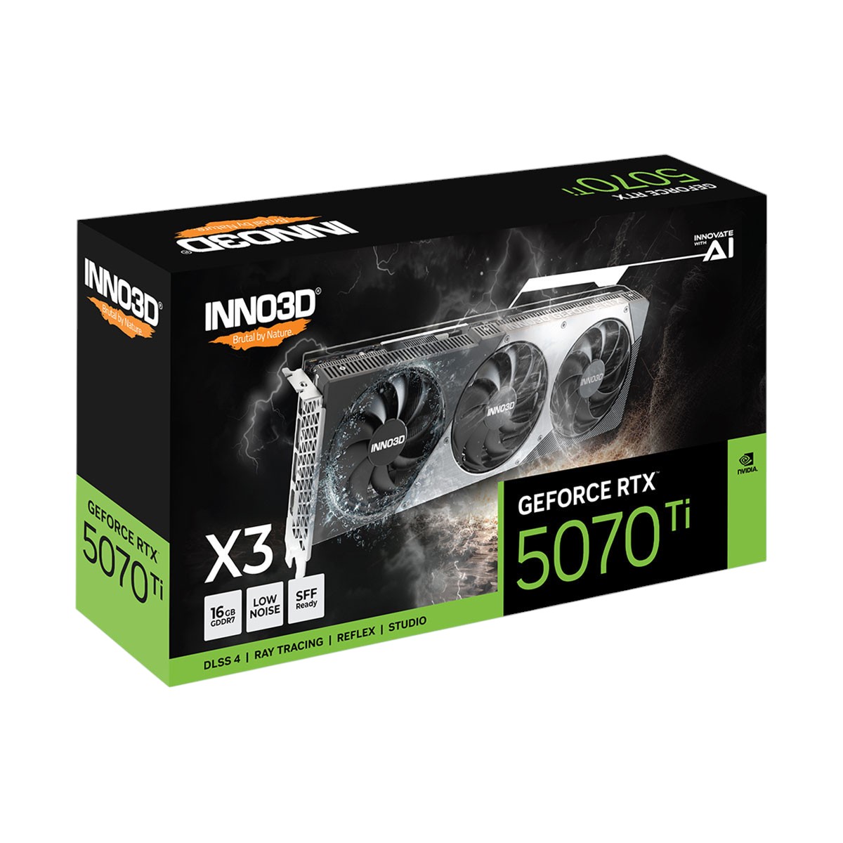 VGA INNO3D GEFORCE RTX 5070 Ti X3 16GB (GDDR7, 256-bit, HDMI +DP, 1x16-pin)