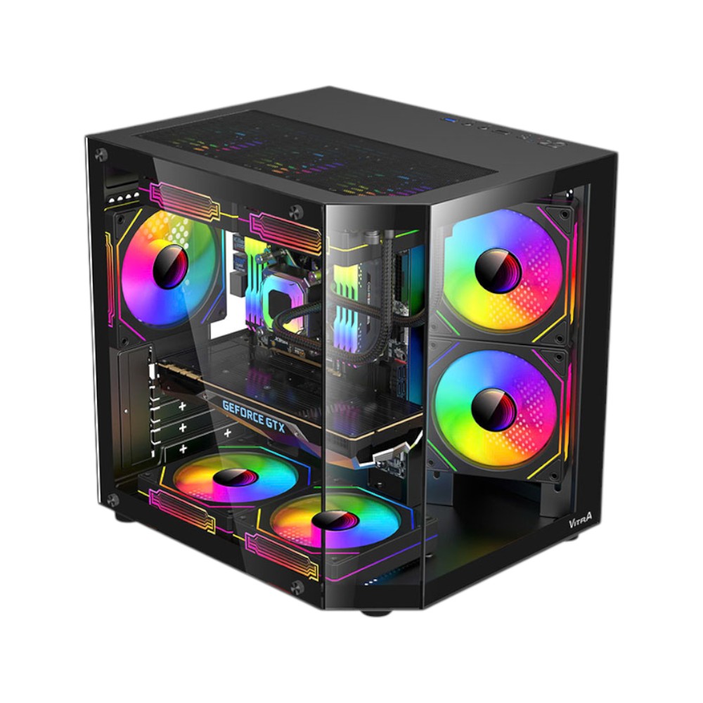 Vỏ Case VITRA PANORAMA S Black (MATX/Màu Đen/Rad 240)