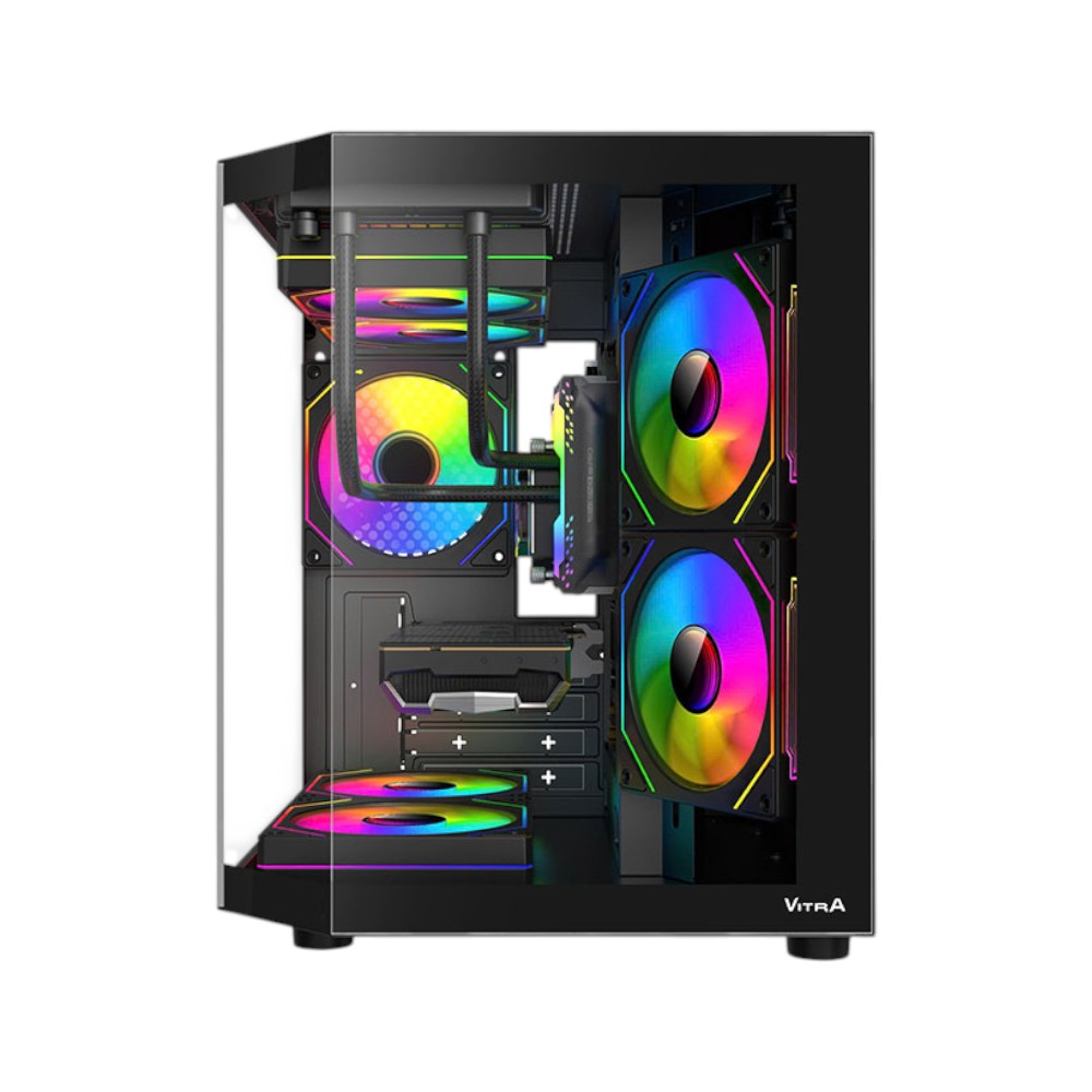 Vỏ Case VITRA PANORAMA S Black (MATX/Màu Đen/Rad 240)