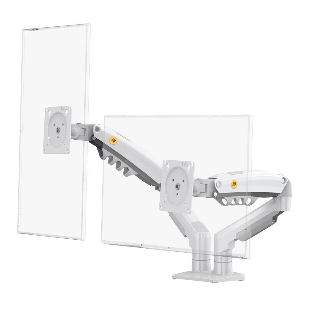 ARM Giá Treo 2 màn hình máy tính North Bayou F160 Trắng (17-27 INCH)