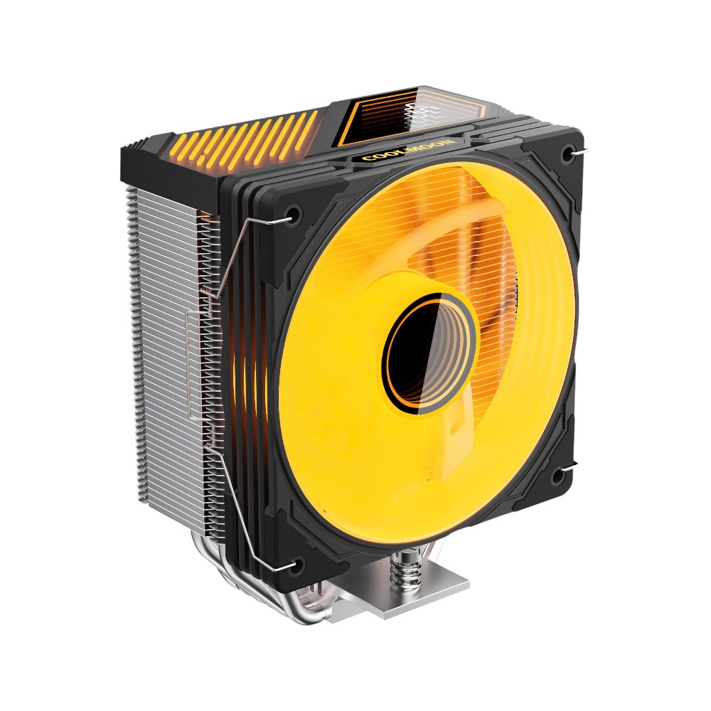 Tản nhiệt khí CPU CoolMoon GT600 ARGB - Black (Hiển thị nhiệt độ)