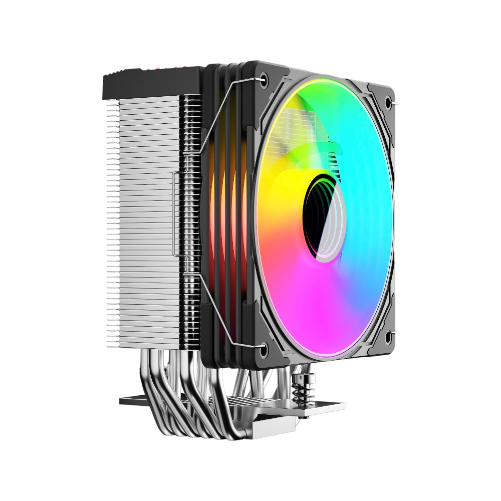 Tản nhiệt khí CPU CoolMoon GT600 ARGB - Black (Hiển thị nhiệt độ)