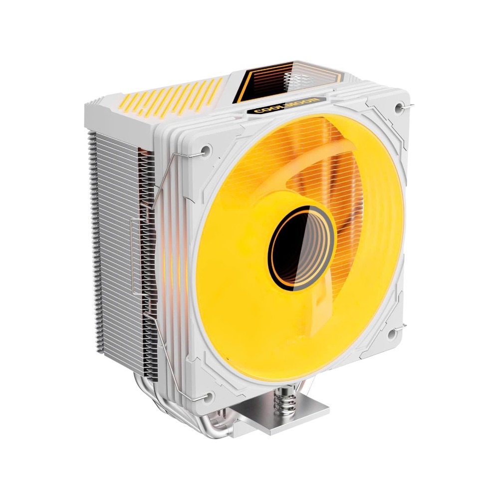 Tản nhiệt khí CPU CoolMoon GT600 ARGB - White (Hiển thị nhiệt độ)