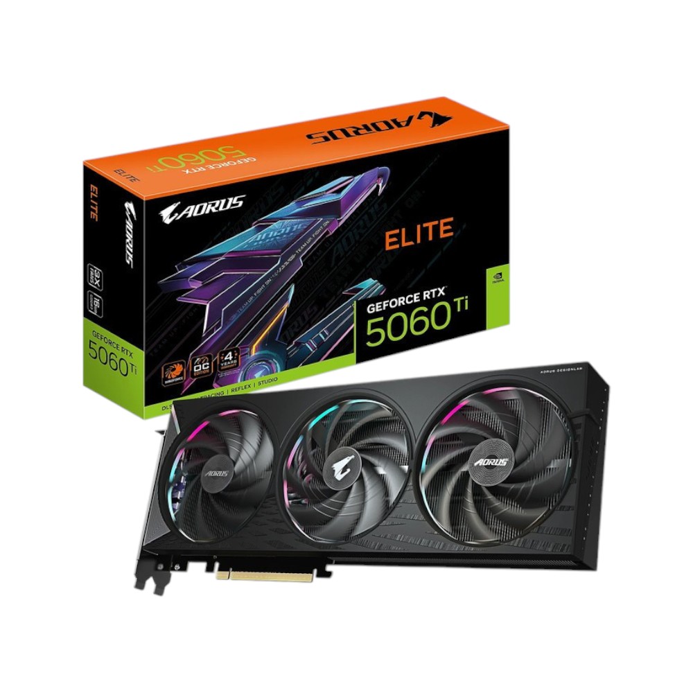 VGA Gigabyte AORUS GeForce RTX 5060 Ti ELITE 16G (GDDR7, 128-bit, HDMI +DP, 1x8-pin)