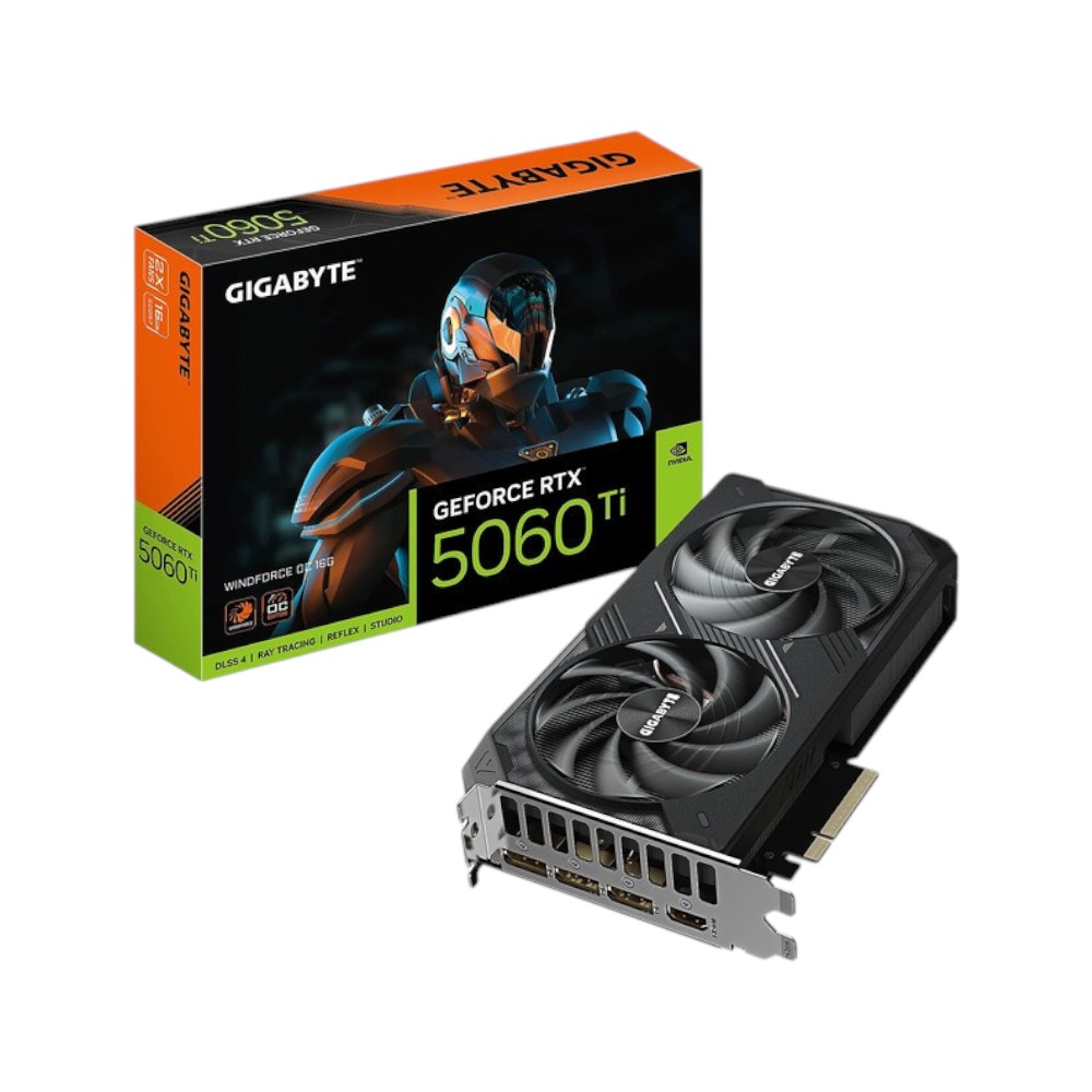 VGA Gigabyte GeForce RTX 5060 Ti WINDFORCE OC 16G (GV-N506TWF2OC-16GD) 