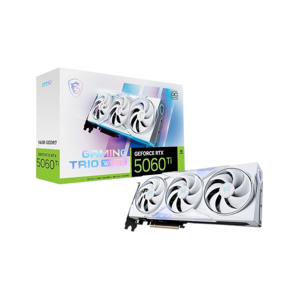 VGA MSI GeForce RTX 5060 Ti 16GB GAMING TRIO OC WHITE 