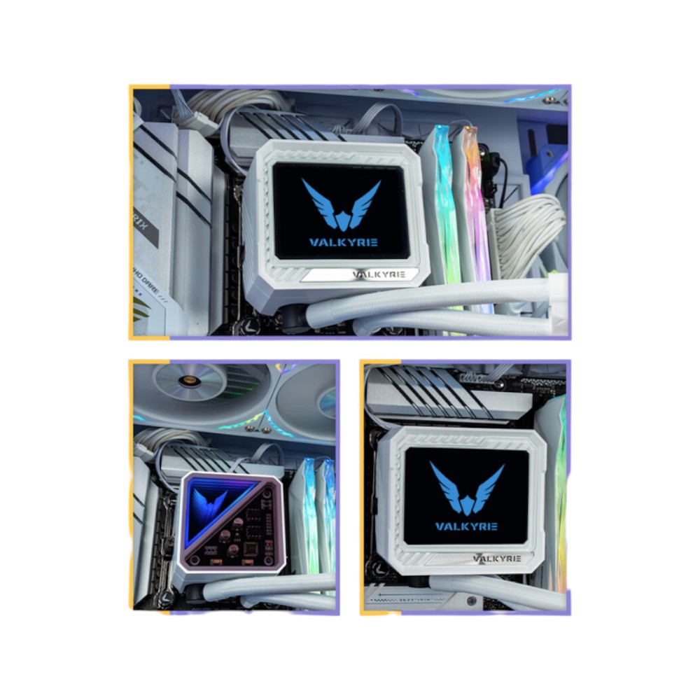 TẢN NHIỆT NƯỚC CAO CẤP VALKYRIE V240 MERLIN TRẮNG TÍM