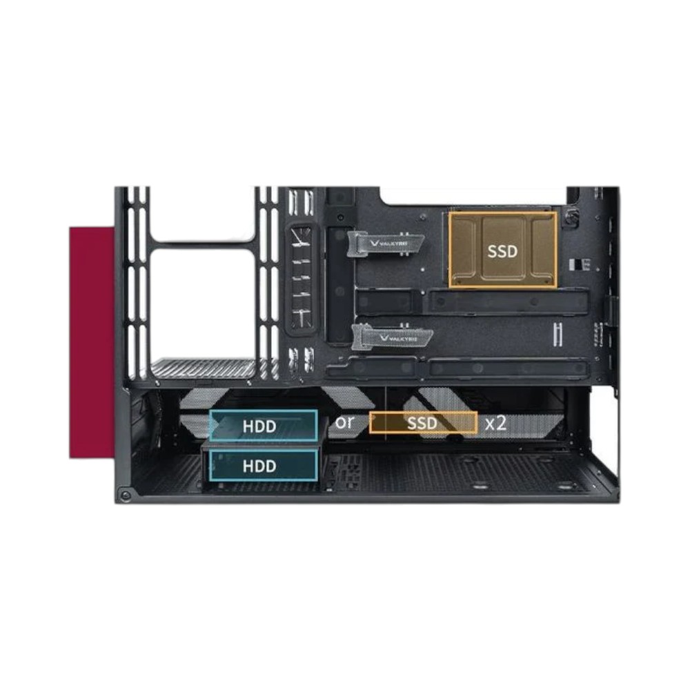 VỎ CASE PC VALKYRIE VK03 CASE LCD 6.2 BLACK