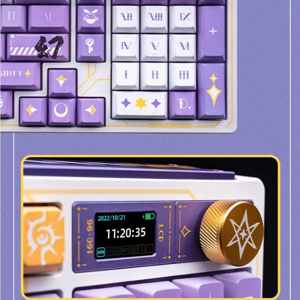 BÀN PHÍM CƠ VALKYRIE VK99 MERLIN TRẮNG TÍM