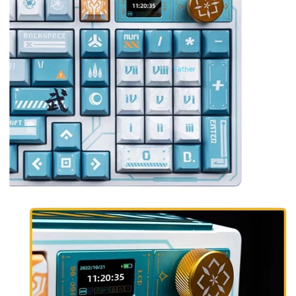 BÀN PHÍM CƠ VALKYRIE VK99 MIST XANH NGỌC
