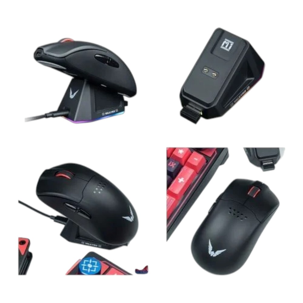 CHUỘT GAMING VALKYRIE M1 ĐEN | 3 CHẾ ĐỘ KẾT NỐI