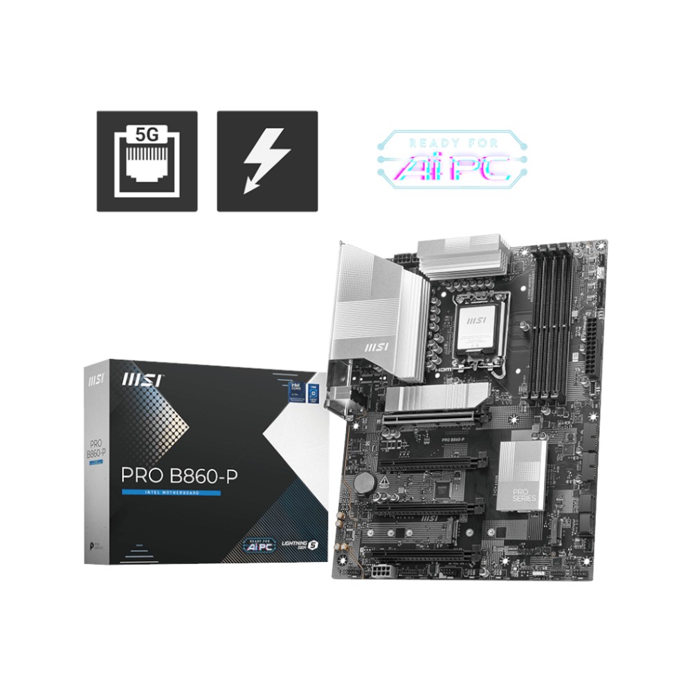 Mainboard MSI PRO B860-P ( Intel B860 , Socket 1851, ATX, 4 khe RAM DDR5)