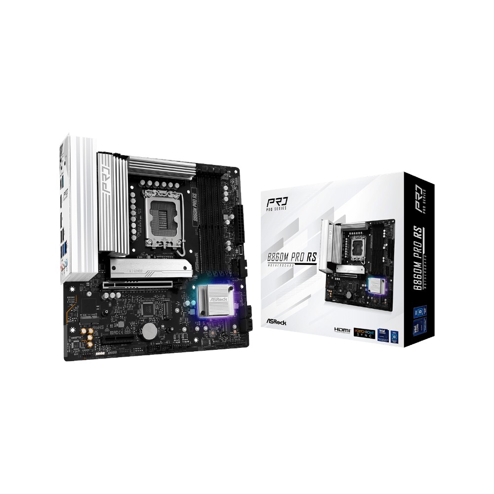 Mainboard Asrock B860M Pro RS ( Intel B860 , Socket 1851, M-ATX, 4 khe RAM DDR5)