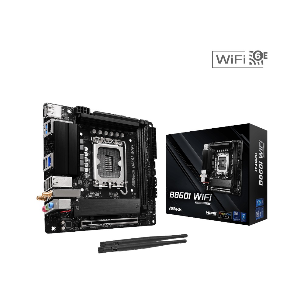 Mainboard Asrock B860I WiFi ( Intel B860 , Socket 1851, M-ITX, 2 khe RAM DDR5)