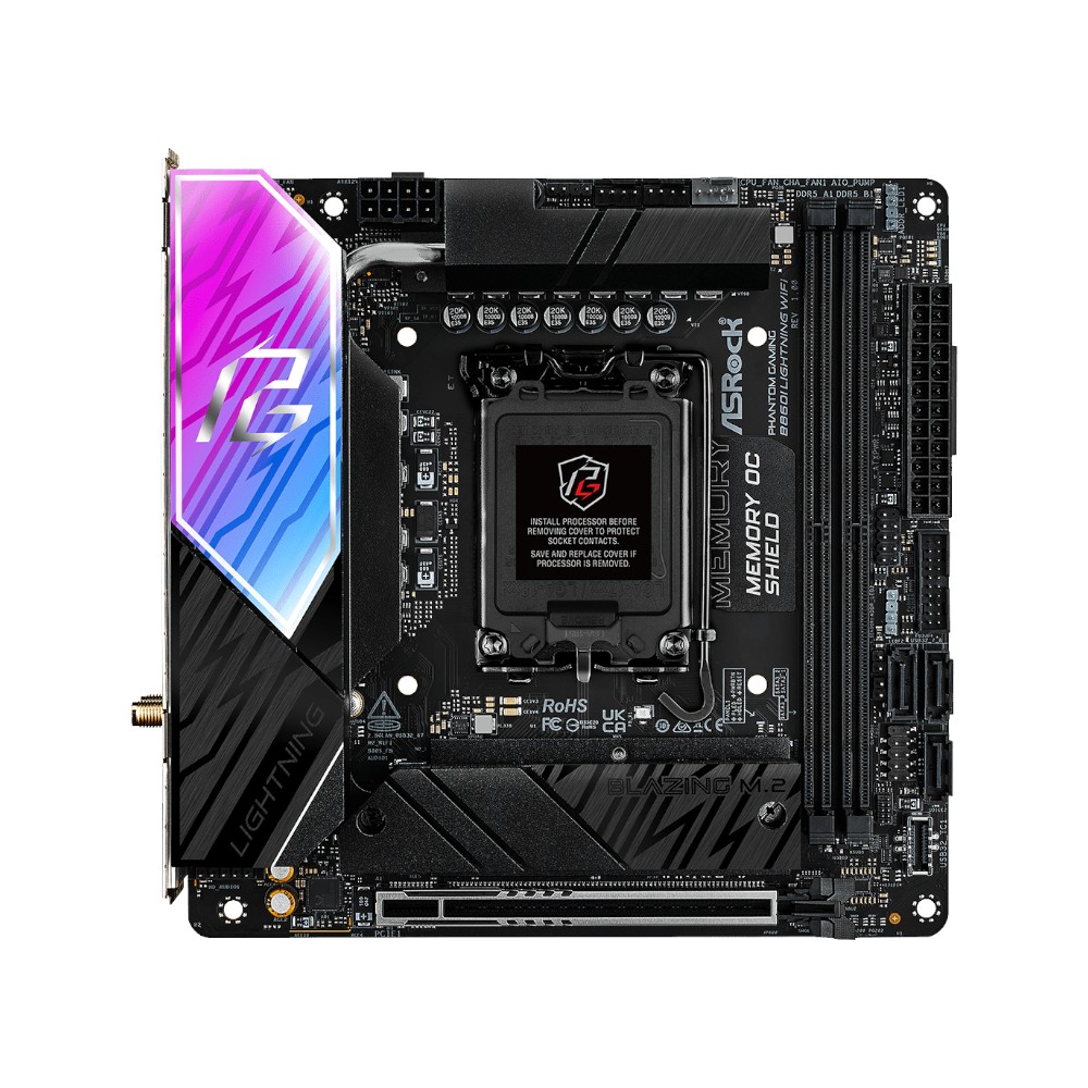 Mainboard Asrock PHANTOM GAMING B860I Lightning WiFi ( Intel B860 , Socket 1851, M-ITX, 2 khe RAM DDR5)