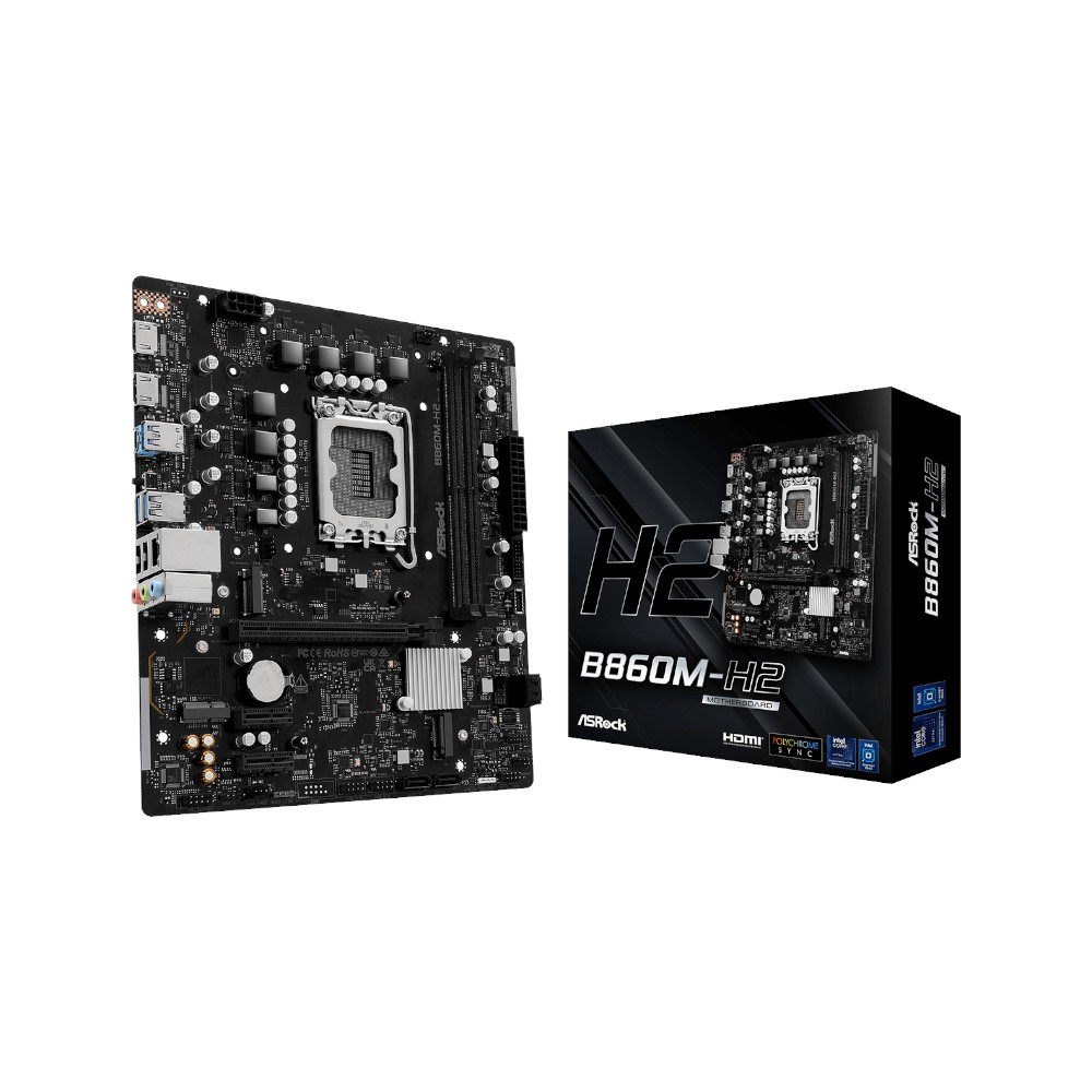 Mainboard Asrock B860M-H2 ( Intel B860 , Socket 1851, M-ATX, 2 khe RAM DDR5)