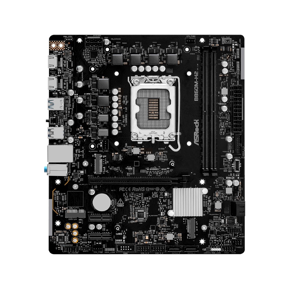 Mainboard Asrock B860M-H2 ( Intel B860 , Socket 1851, M-ATX, 2 khe RAM DDR5)