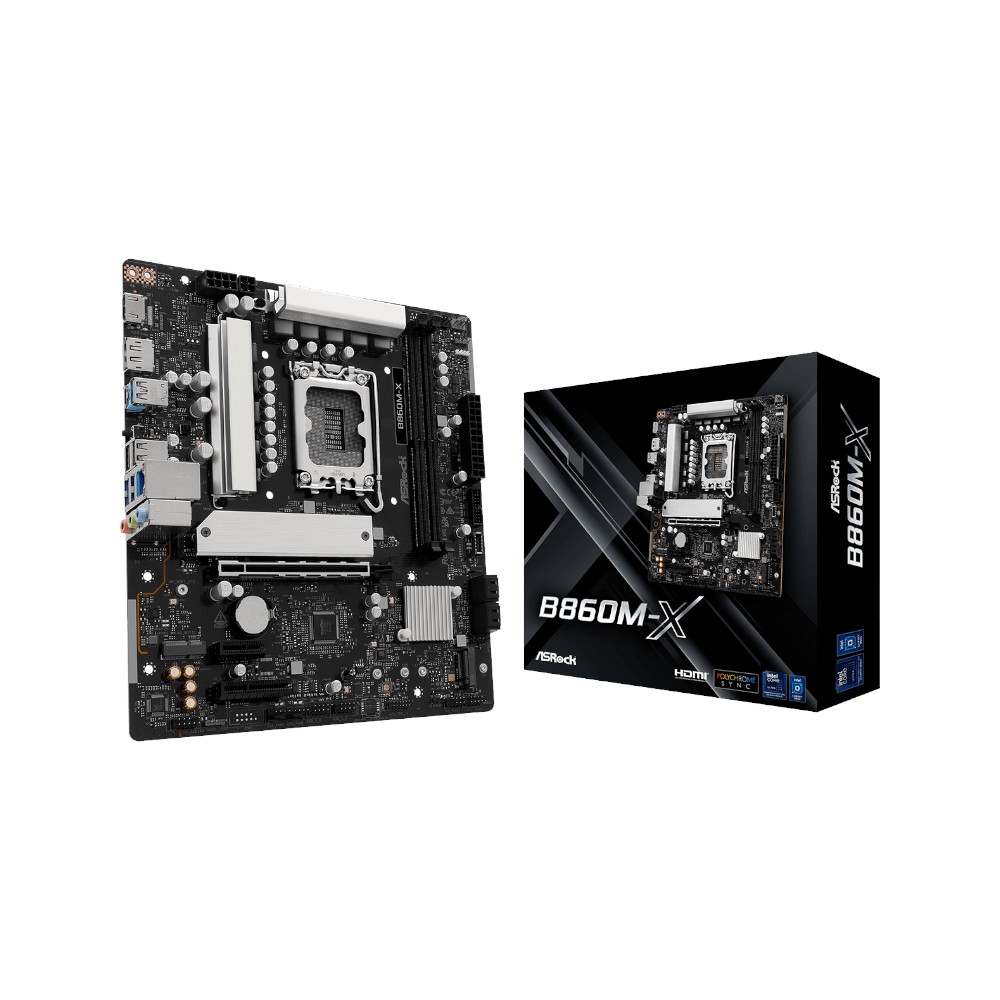 Mainboard Asrock B860M-X ( Intel B860 , Socket 1851, M-ATX, 2 khe RAM DDR5)