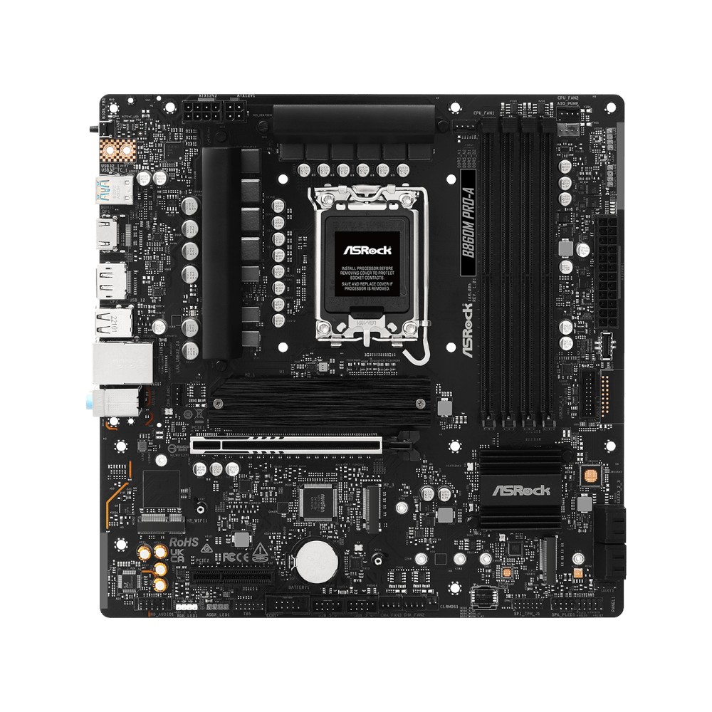 Mainboard Asrock B860M Pro-A ( Intel B860 , Socket 1851, M-ATX, 4 khe RAM DDR5)