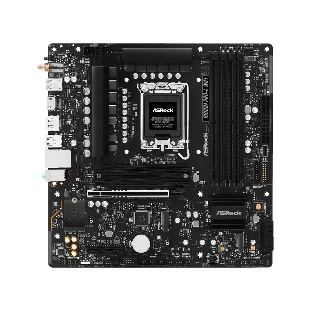 Mainboard Asrock B860M Pro-A WiFi ( Intel B860 , Socket 1851, M-ATX, 4 khe RAM DDR5)