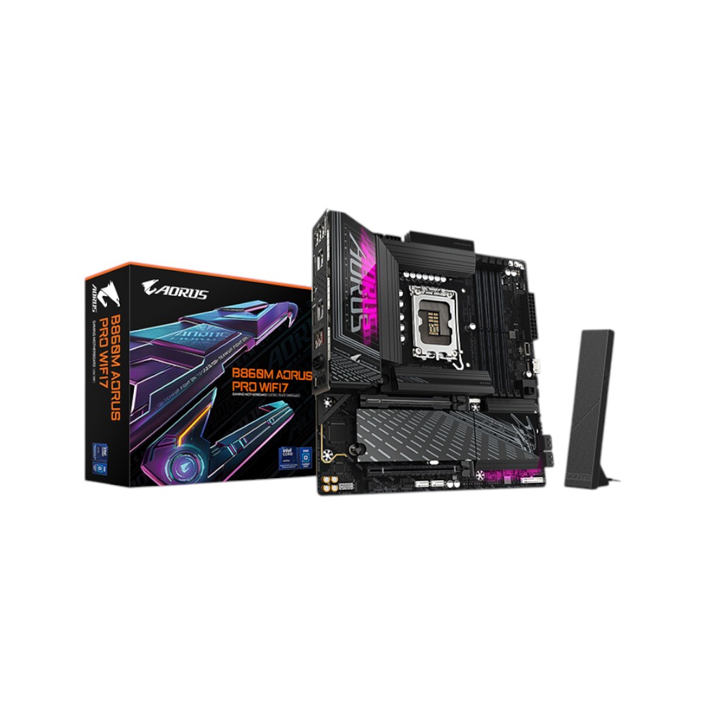 Mainboard Gigabyte B860M AORUS PRO WIFI7 ( Intel B860 , Socket 1851, M-ATX, 4 khe RAM DDR5)