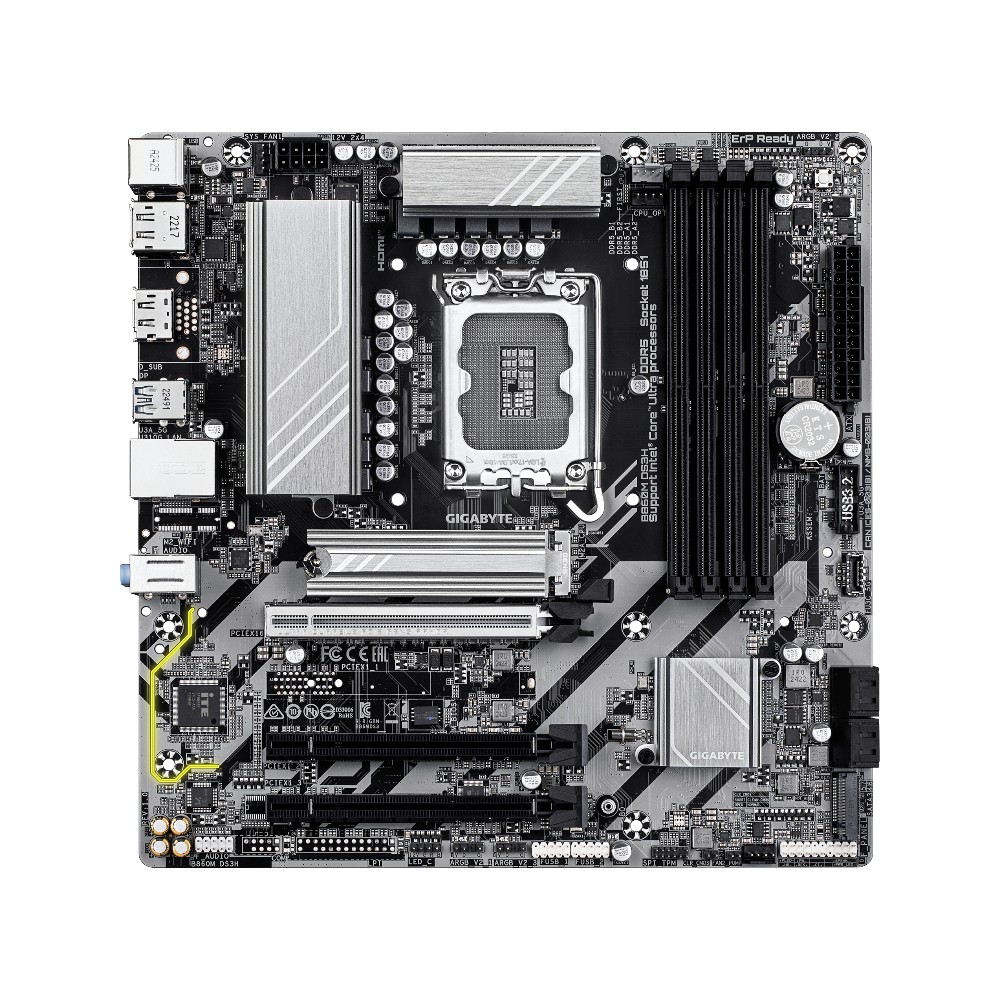 Mainboard Gigabyte B860M DS3H ( Intel B860 , Socket 1851, M-ATX, 4 khe RAM DDR5)