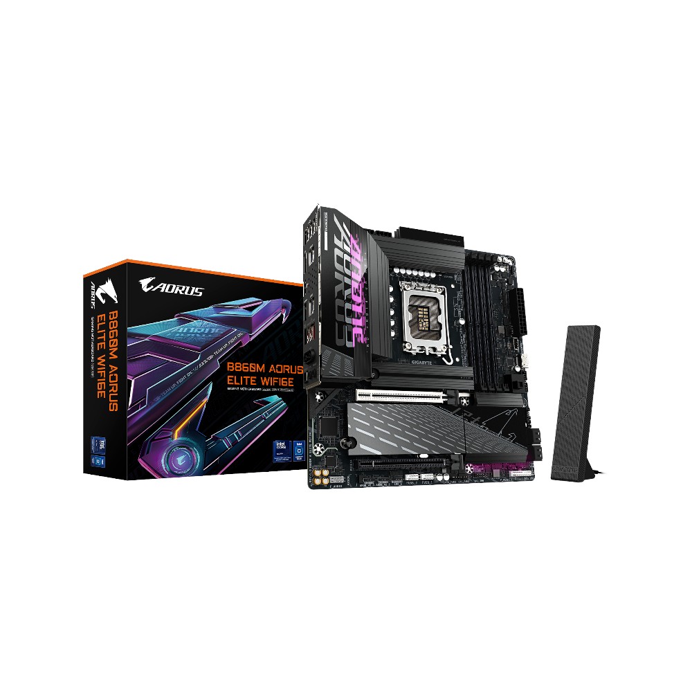 Mainboard Gigabyte B860M AORUS ELITE WIFI6E ( Intel B860 , Socket 1851, M-ATX, 4 khe RAM DDR5)