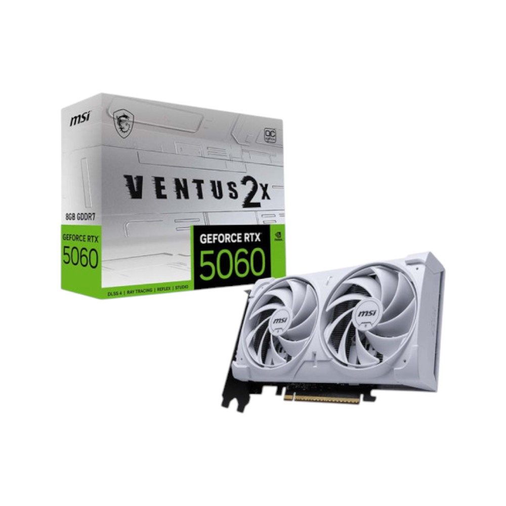 VGA MSI GeForce RTX 5060 8G VENTUS 2X OC WHITE (G5060-8V2CW)