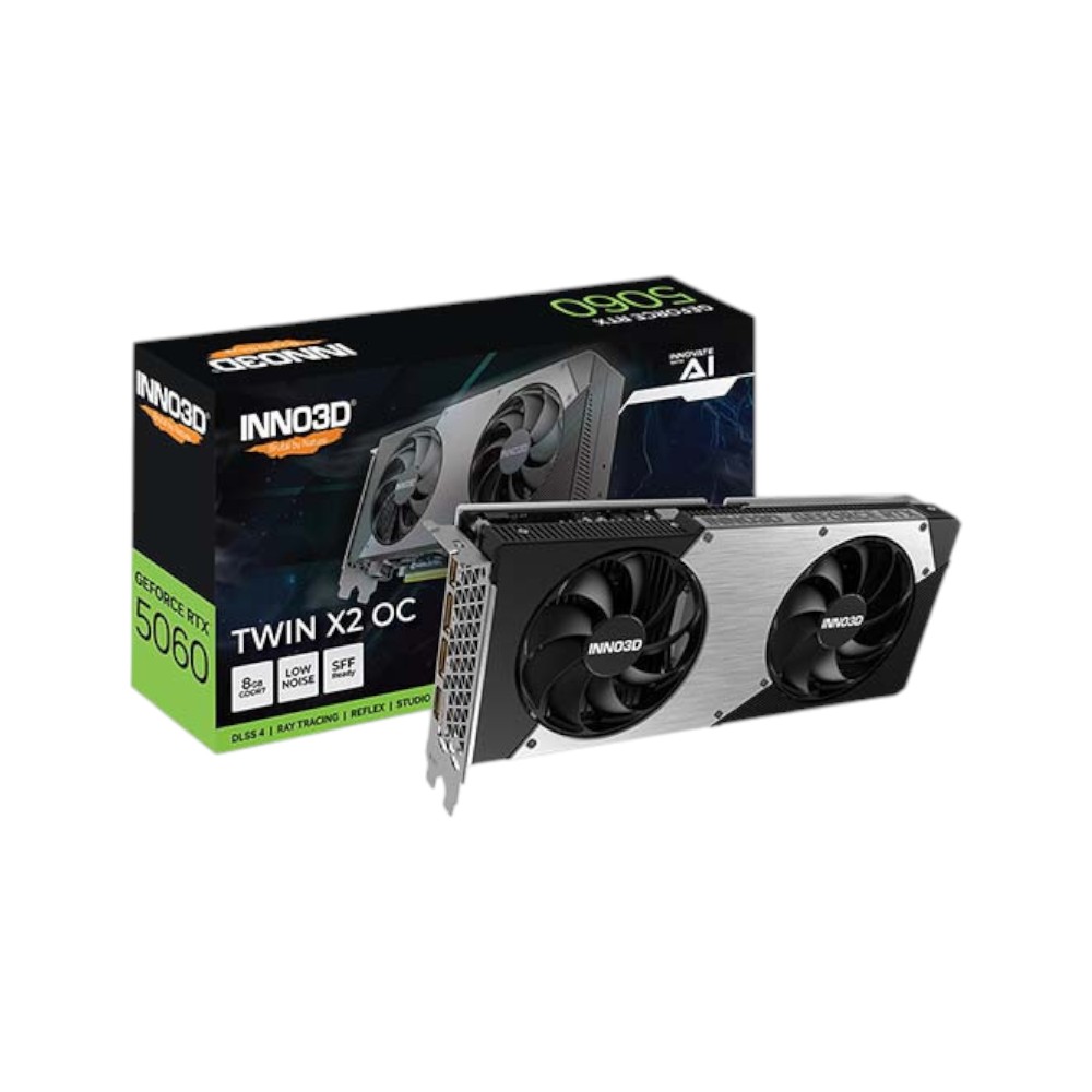 VGA Inno3D GeForce RTX 5060 Twin X2 OC 8GB (N50602-08D7X-195070N)