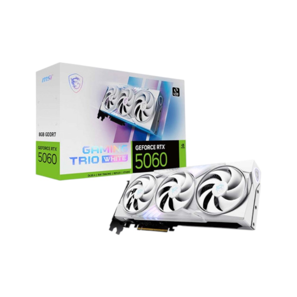 VGA MSI GeForce RTX 5060 8G GAMING TRIO WHITE (G5060-8GTW)