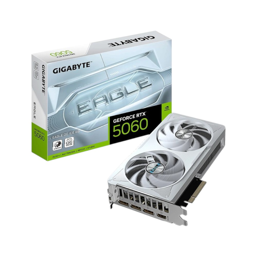 VGA Gigabyte GeForce RTX 5060 EAGLE OC ICE 8G (GV-N5060EAGLEOC ICE-8GD)