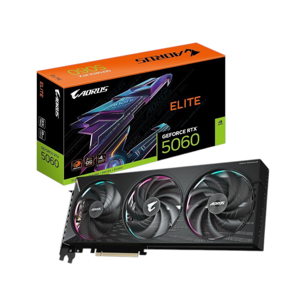 VGA Gigabyte AORUS GeForce RTX 5060 ELITE 8G (GV-N5060AORUS E-8GD) 