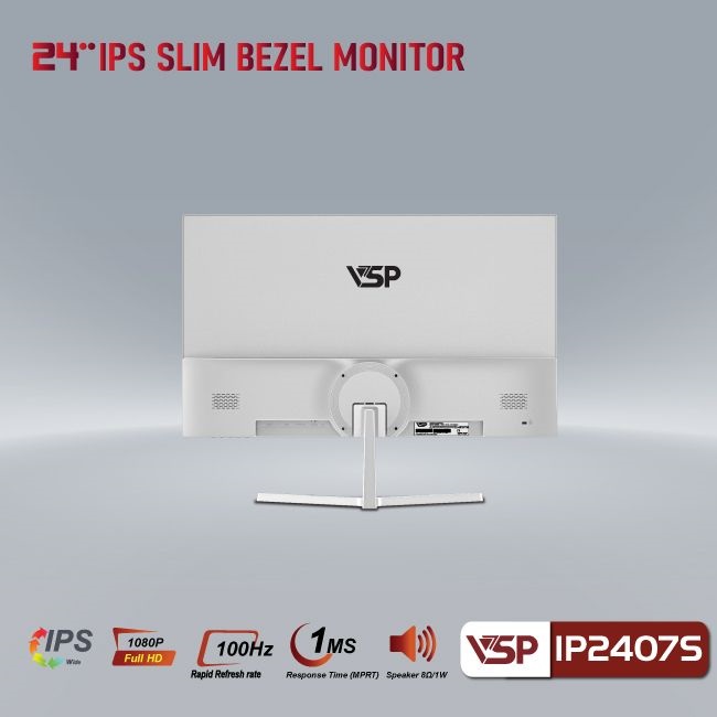 Màn hình VSP IP2407S White (23.8 inch/FHD/IPS/100Hz)