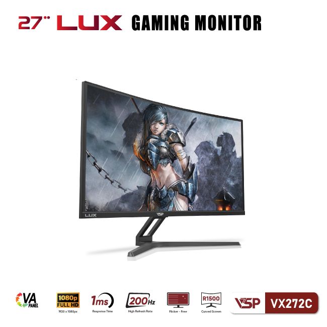 Màn hình cong VSP 27inch VX272C (27 inch/FHD/VA/200Hz/1ms/Cong)